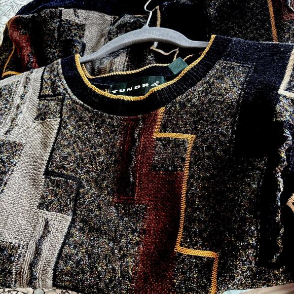 Vintage TUNDRA Men's 3D Sweater 90's Retro Grunge Art Deco - Picture 6 of 6